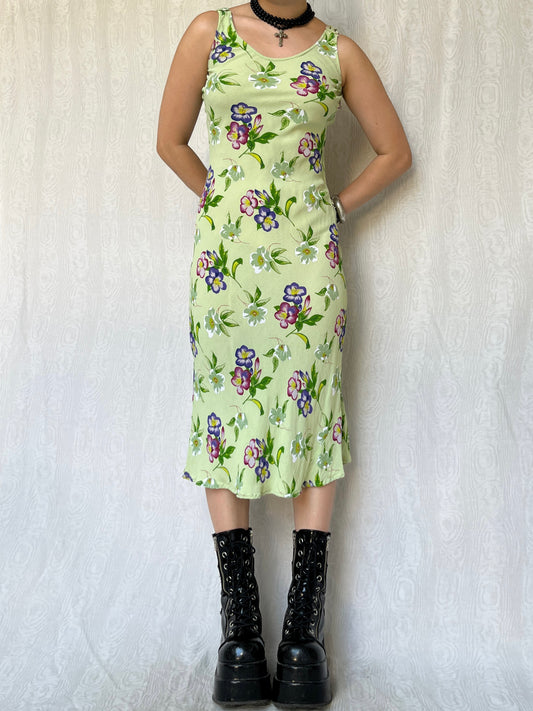 Vintag 00s Fairy Garden Midi Dress (S)