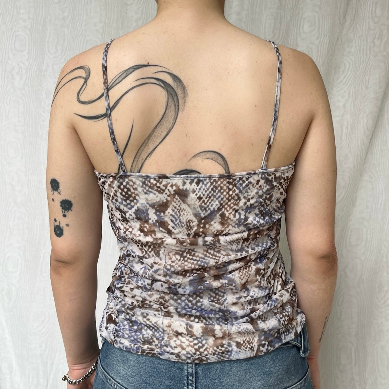 Vintage 00s Eclectic Graphic Snake Cami (M/L)