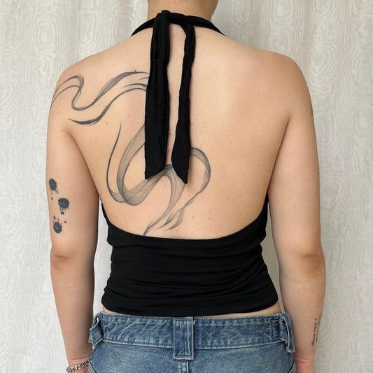 Vintage 00s Deadstock Clubwear Cowl Top (S)