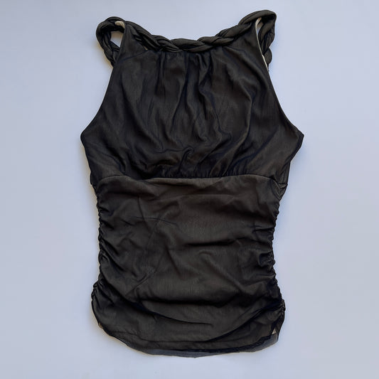 Vintage 00s Clubwear Nude Rushed Cami (S)