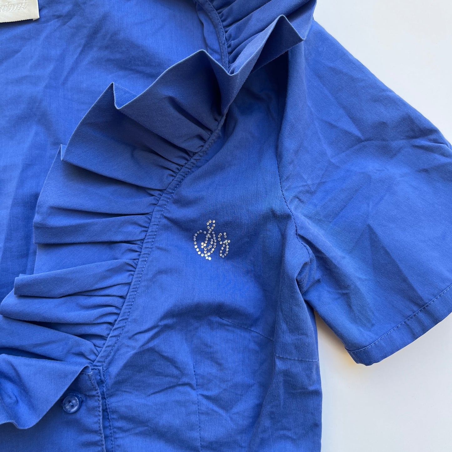 Vintage 00s Office Siren Blue Bodysuit (XS)