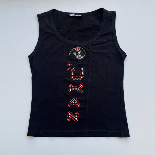 Vintage 00s Black Indie Sleaze Baby Tee (S)