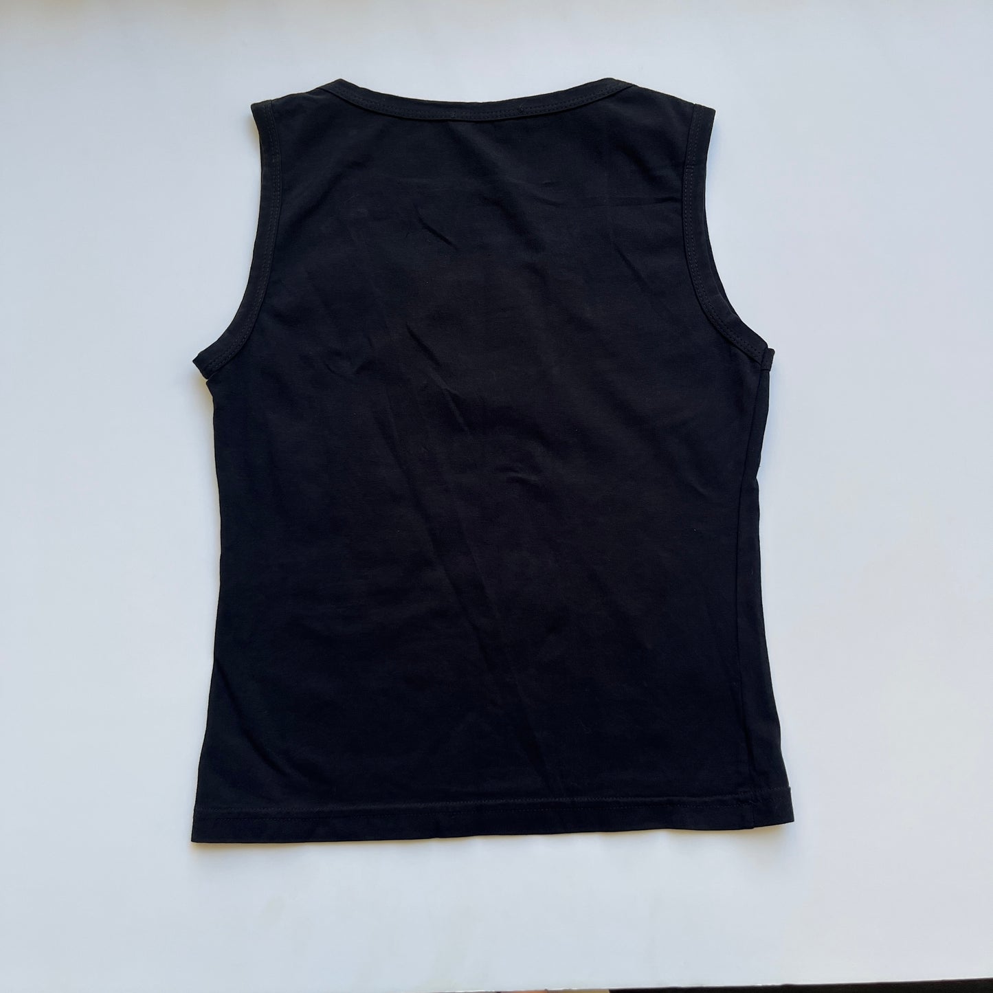 Vintage 00s Black Indie Sleaze Baby Tee (S)