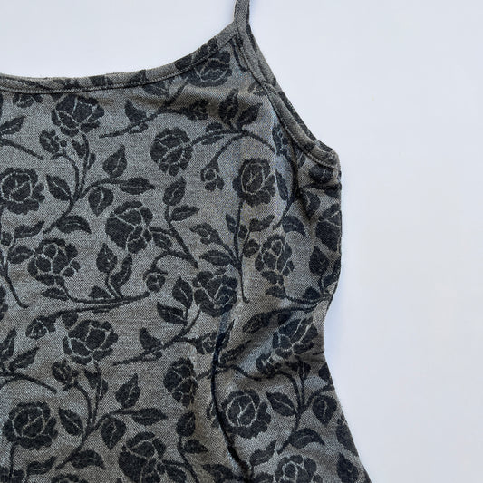 Vintage 00s Dark Coquette Gray Cami (S)