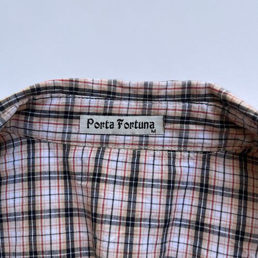 Vintage 00s Downtown Plaid Fitted Shirt (S)