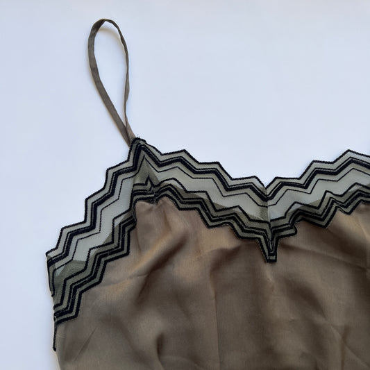 Vintage 00s Eclectic Brown Cami (S)