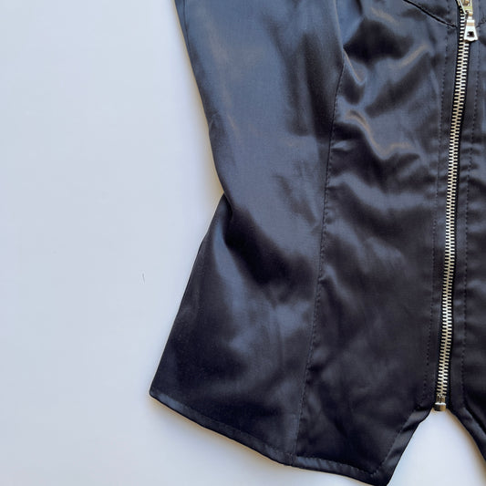 Vintage 00s Clubwear Gray Corset Top (S)