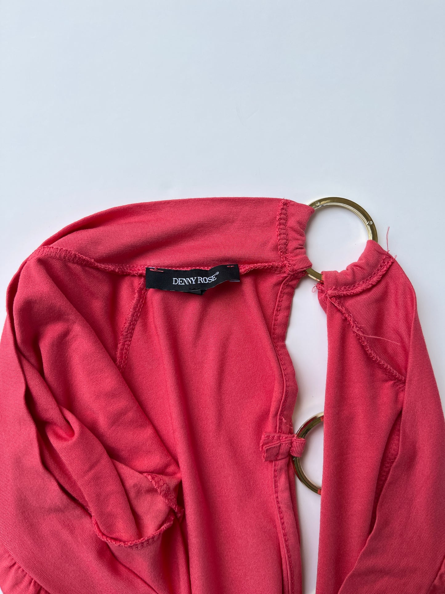 Vintage 00s Clubwear Off-Shoulder Long Sleeve Top (S/M)