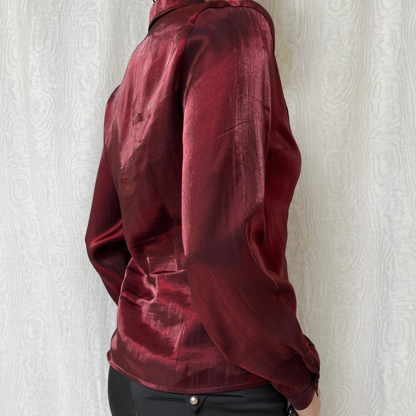 Vintage 00s Vampy Iridescent Blouse (M)