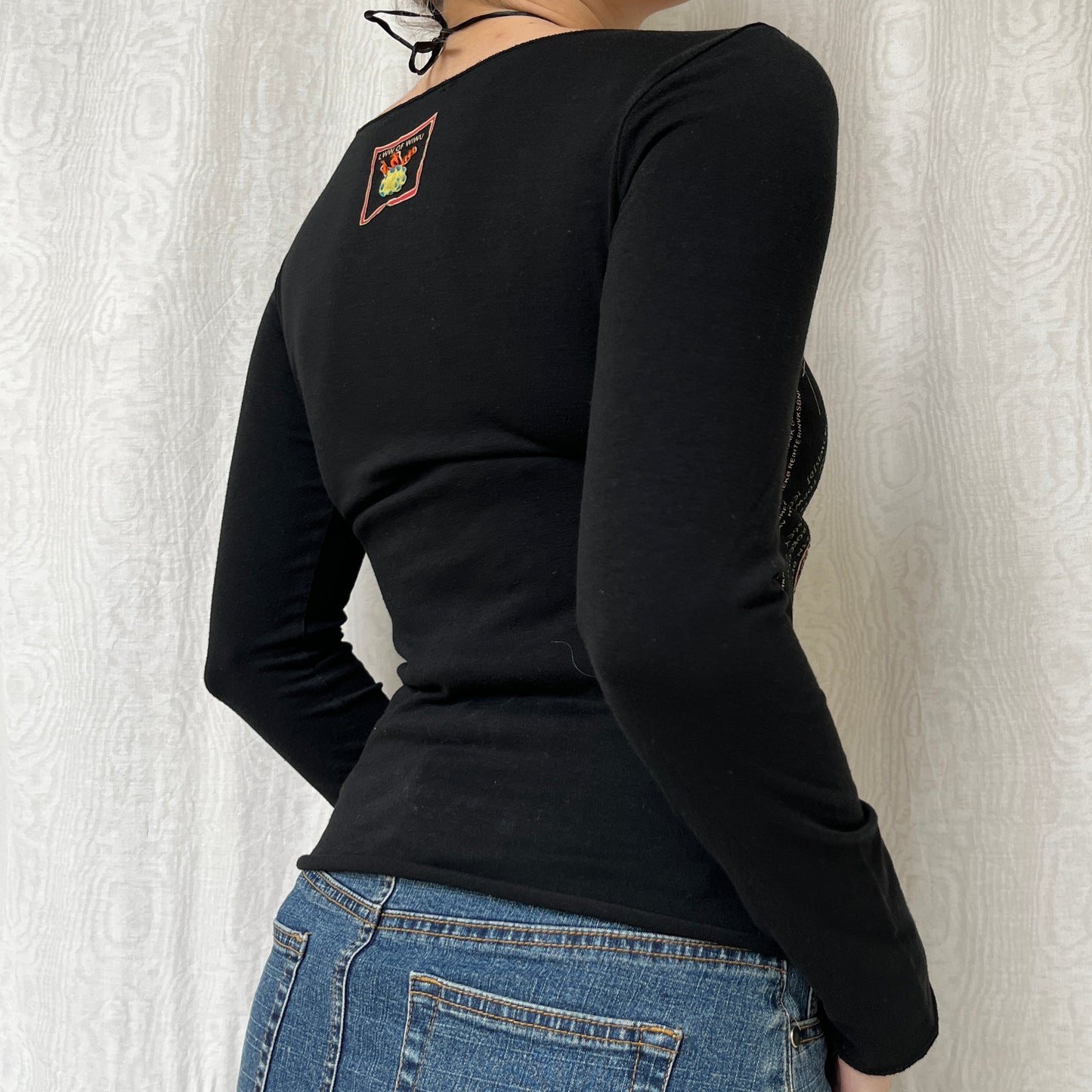 Vintage 00s Eclectic Graphic Rare Lonf Sleeve Top (S)