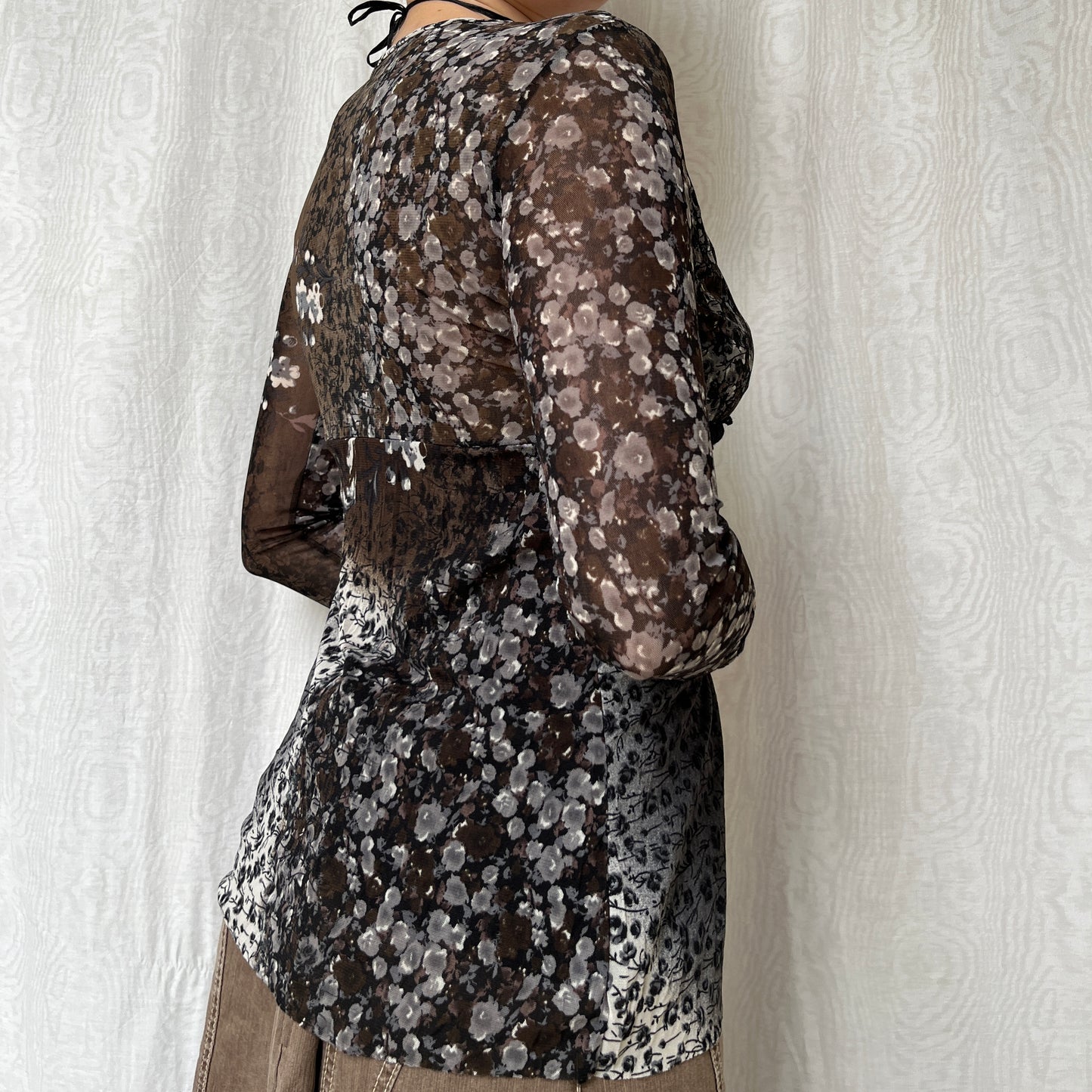 Vintage 00s Grunge Fairy Graphic Long Sleeve Top (S)