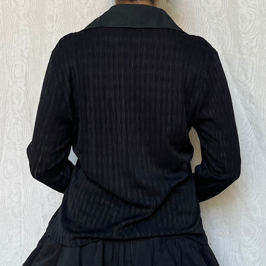Vintage 00s Corpgoth Black Double Zip Top (L)
