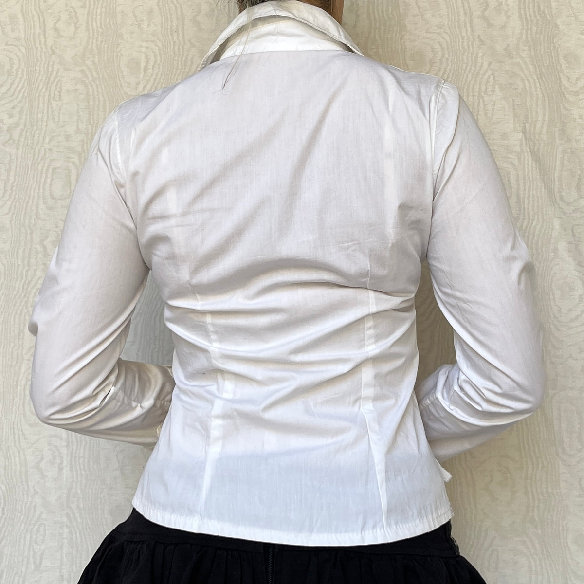 Vintage 00s Gothic Lolita White Button Up (S)