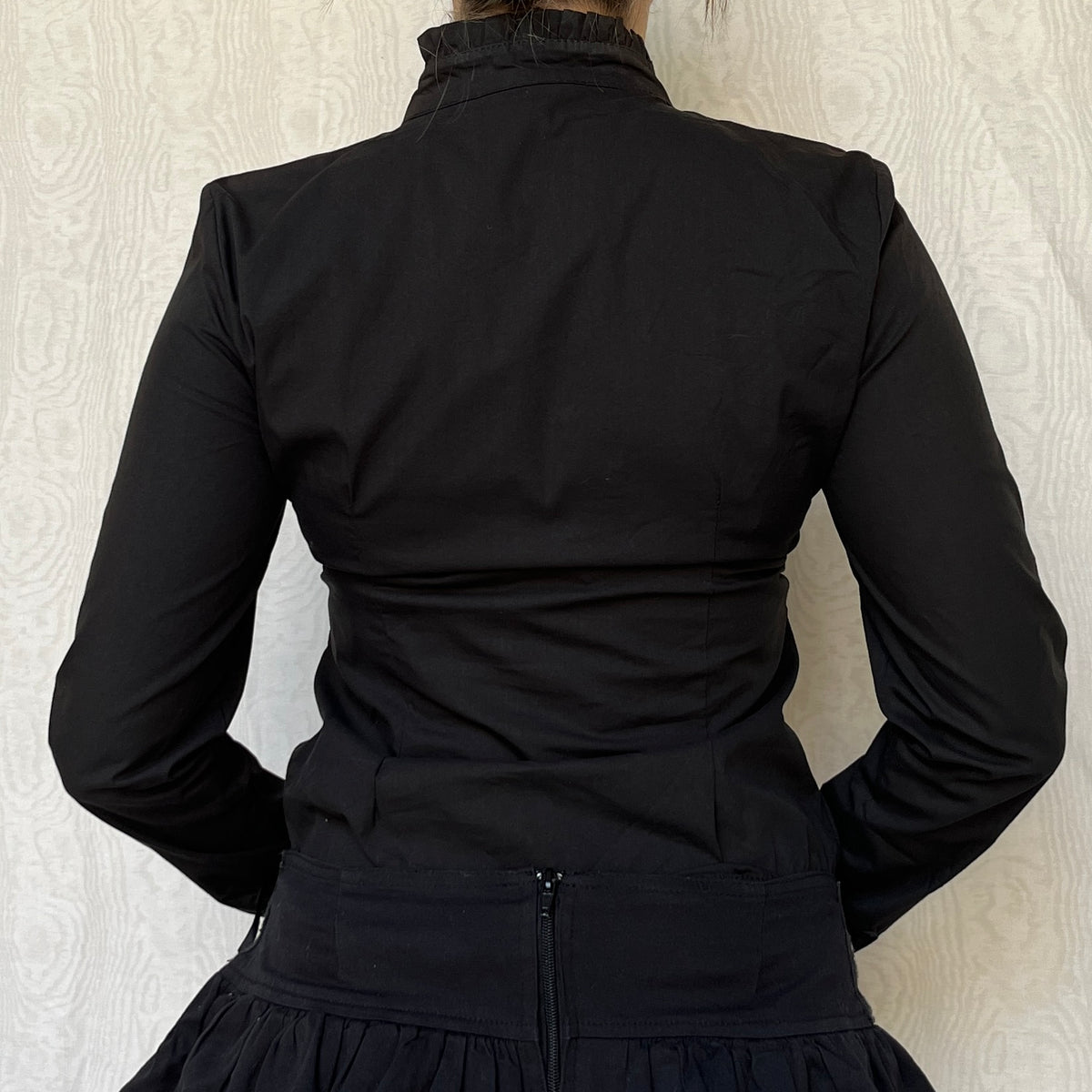 Vintage 00s Deadstock Gothic Lolita Bodysuit Button Up (S/M)