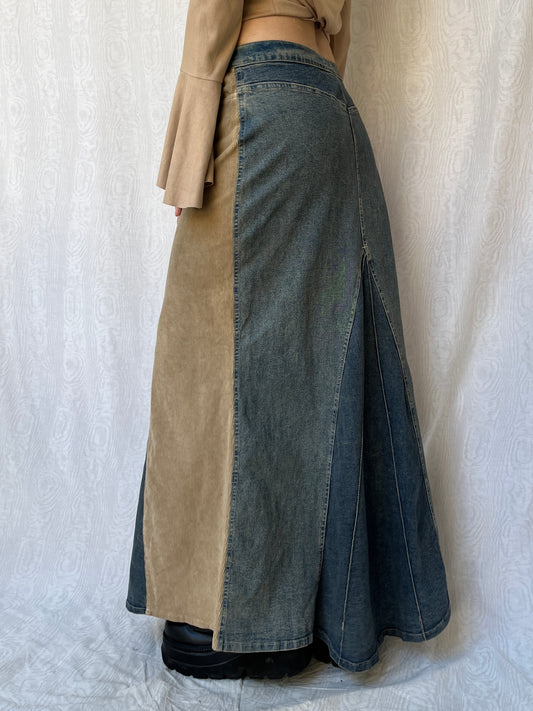 Vintage 00s Downtown Super Maxi Denim Skirt (S/M)