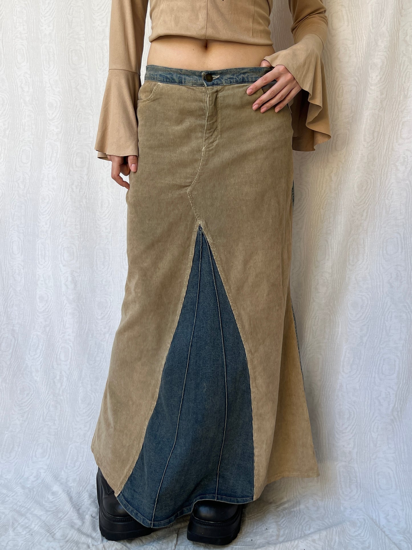 Vintage 00s Downtown Super Maxi Denim Skirt (S/M)