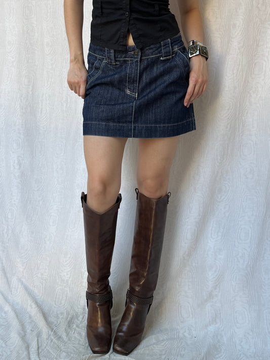 Vintage 00s Downtown Denim Mini Skirt (M)