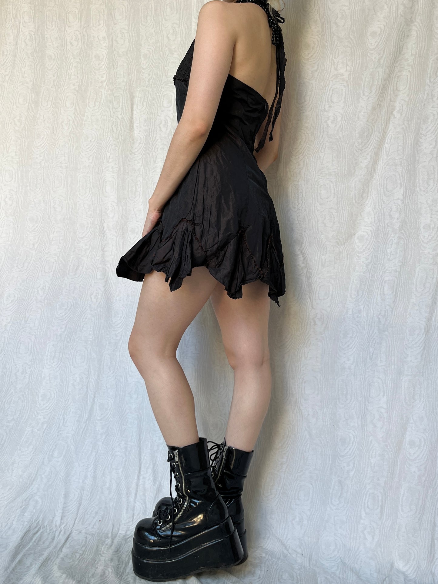 Vintage 00s Deadstock Witchy Grunge Prom Mini Dress (M)