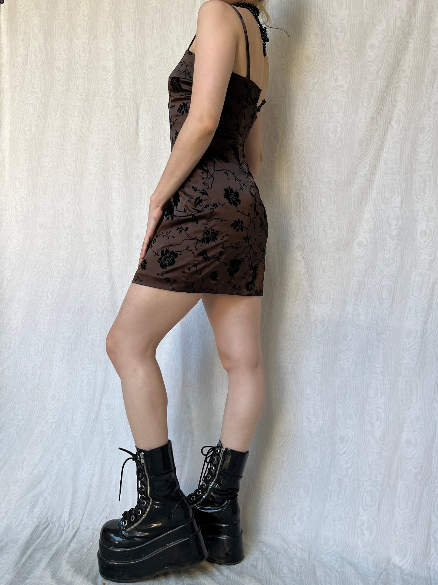 Vintage 90s Romantic Grunge Prom Mini Dress (S)