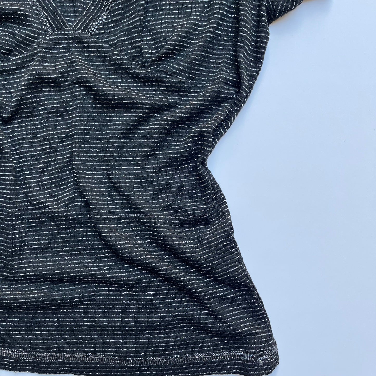Vintage 00s Dark Coquette Striped Blouse (S)
