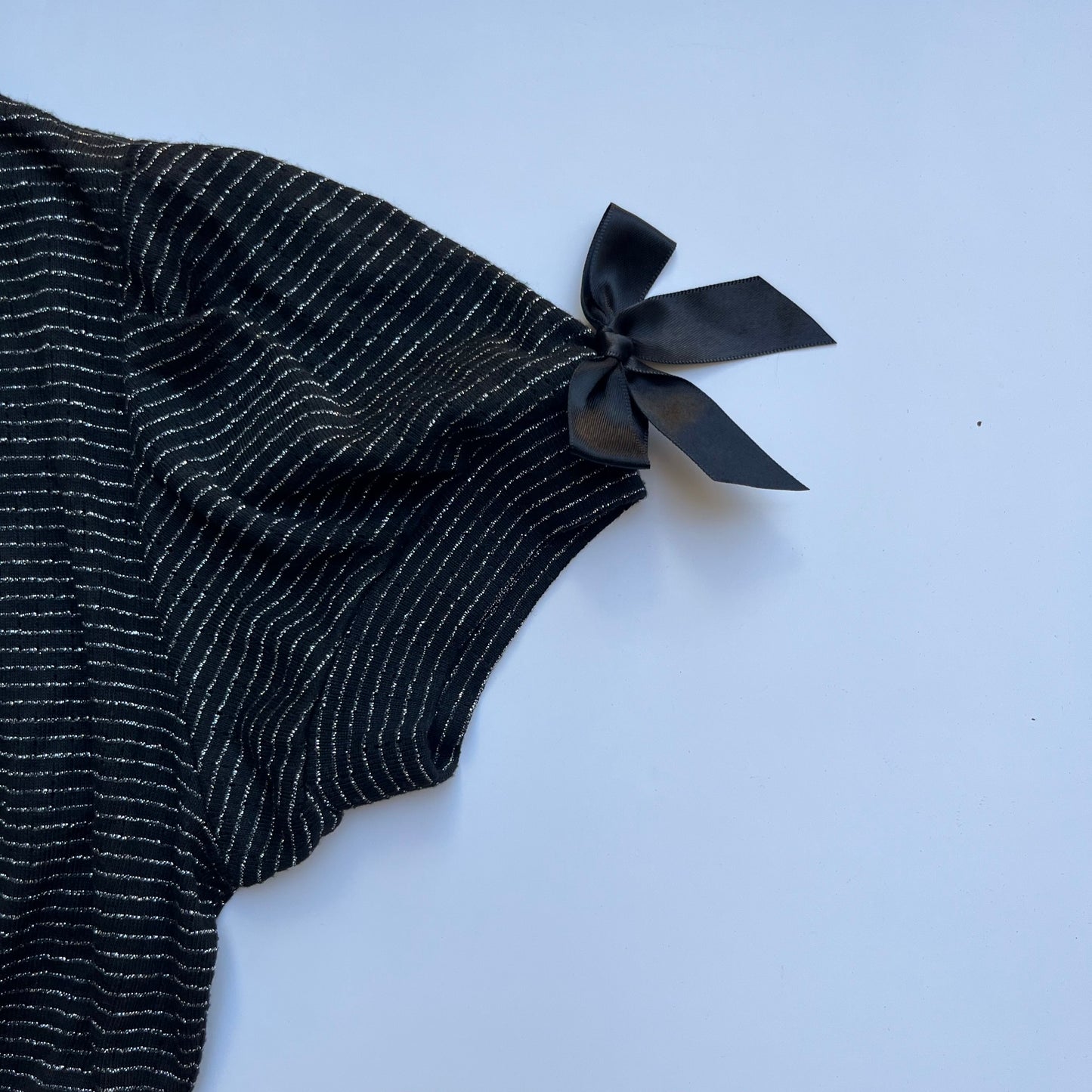 Vintage 00s Dark Coquette Striped Blouse (S)