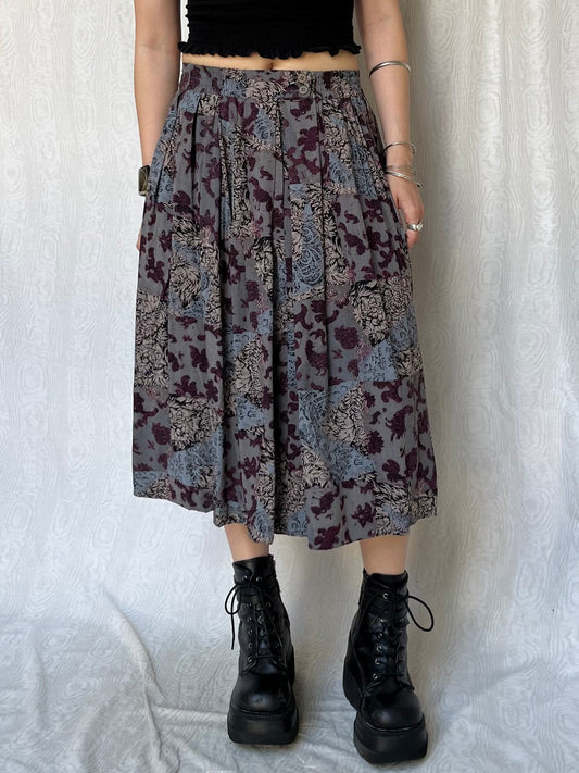 Vintage 80s Art Teacher Graphic Skirt (XS/S)