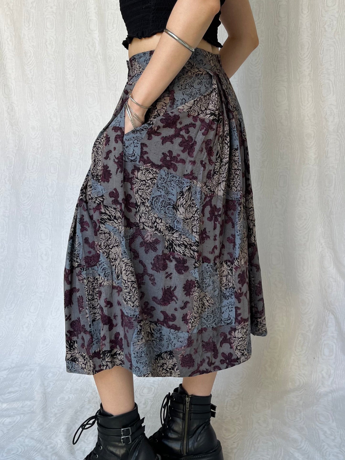 Vintage 80s Art Teacher Graphic Skirt (XS/S)