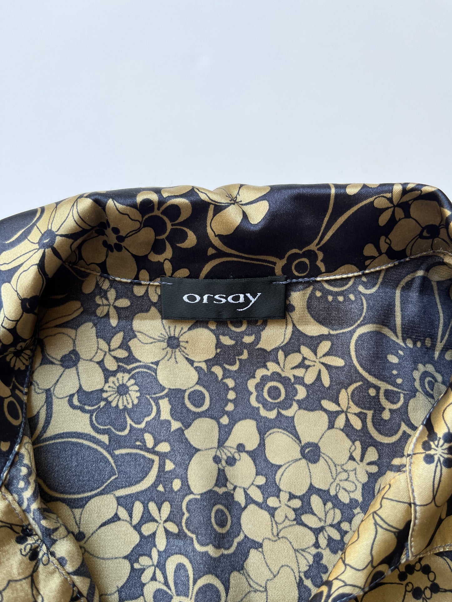 Vintage 00s Office Siren Floral Blouse (S)