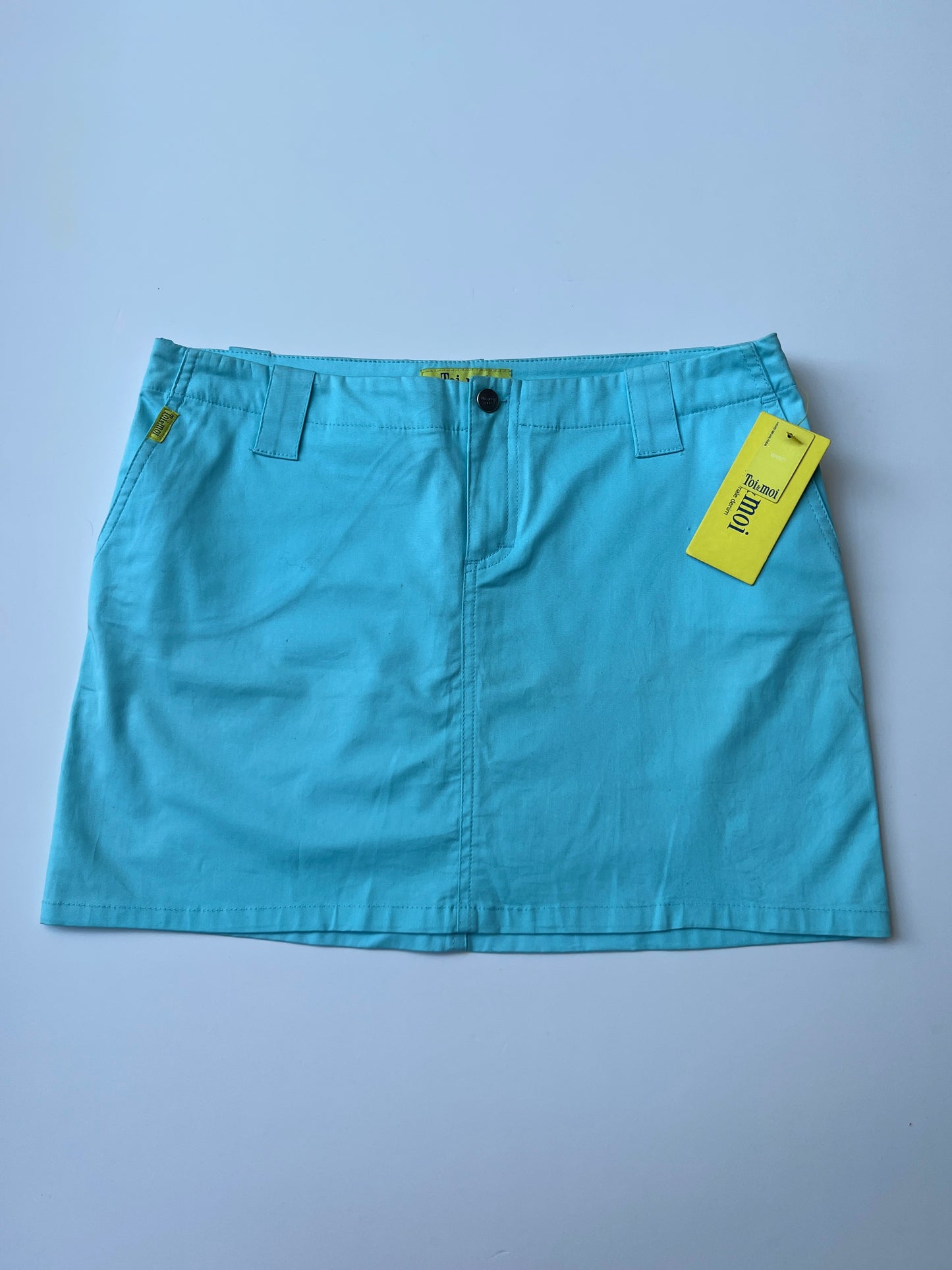 Vintage 00s Deadstock Toi Moi Mini Turquoise Skirt (S)