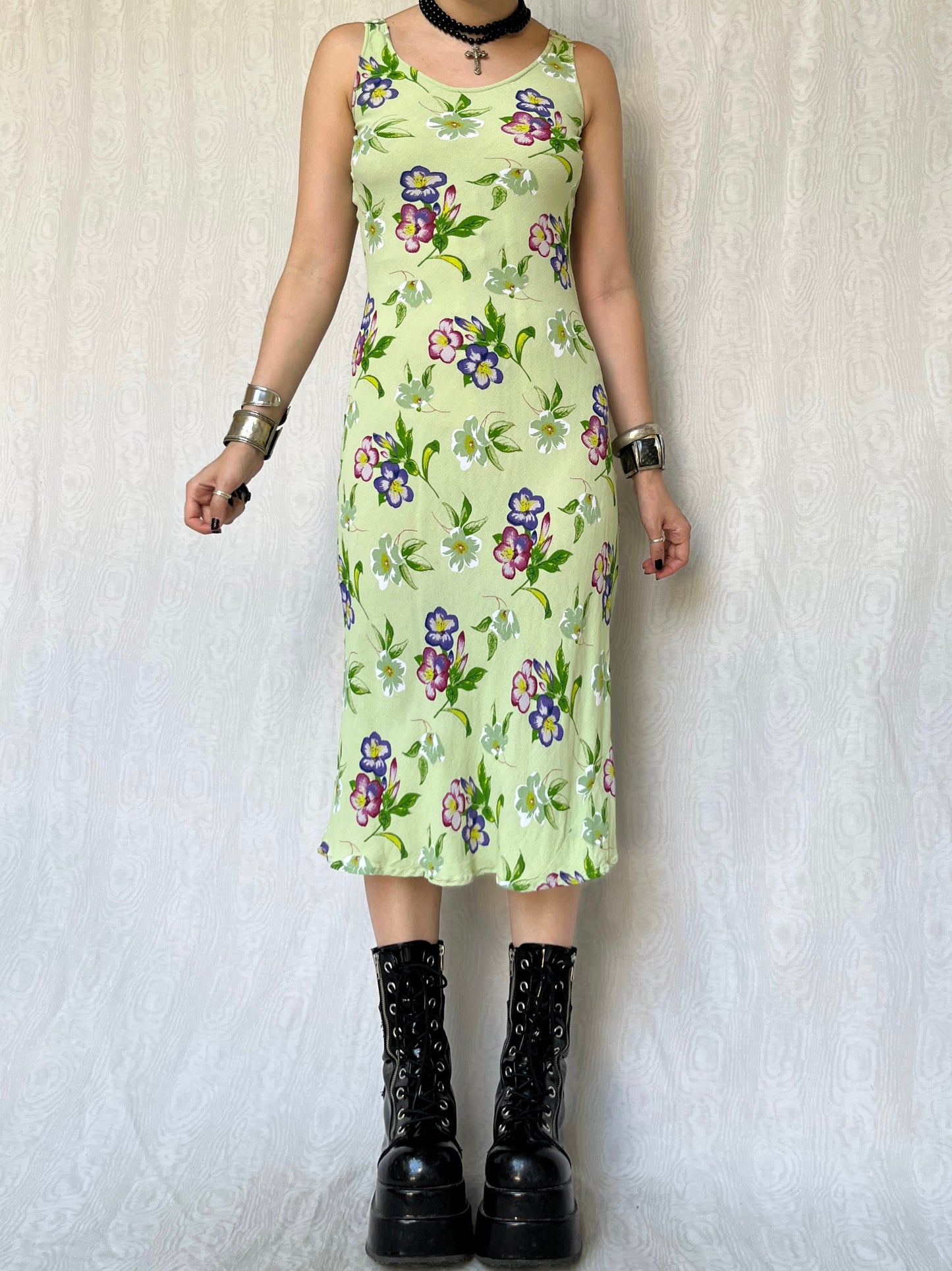 Vintag 00s Fairy Garden Midi Dress (S)