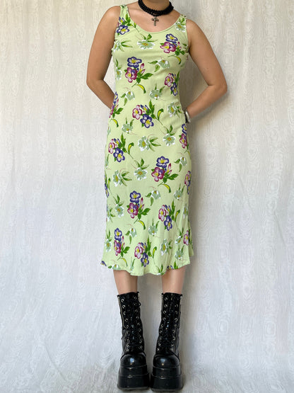 Vintag 00s Fairy Garden Midi Dress (S)