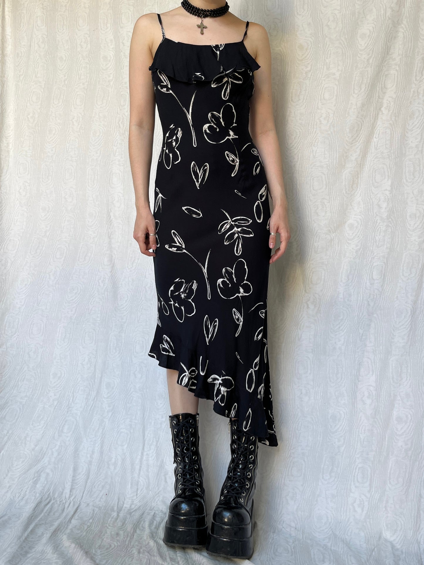 Vintage 90s Eclectic Grunge Asymmetric Dress (S)