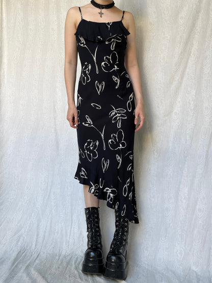 Vintage 90s Eclectic Grunge Asymmetric Dress (S)