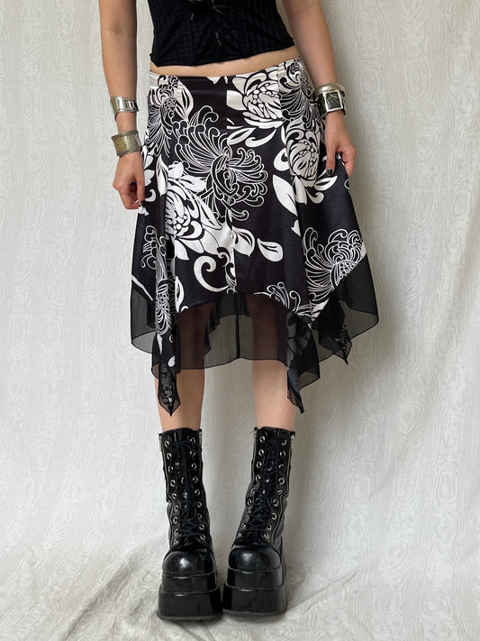 Vintage 00s Eclectic Witchy Midi Skirt (S)