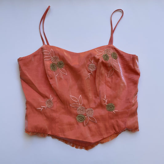 Vintage 90s Fairy Orange Corset Top (S)