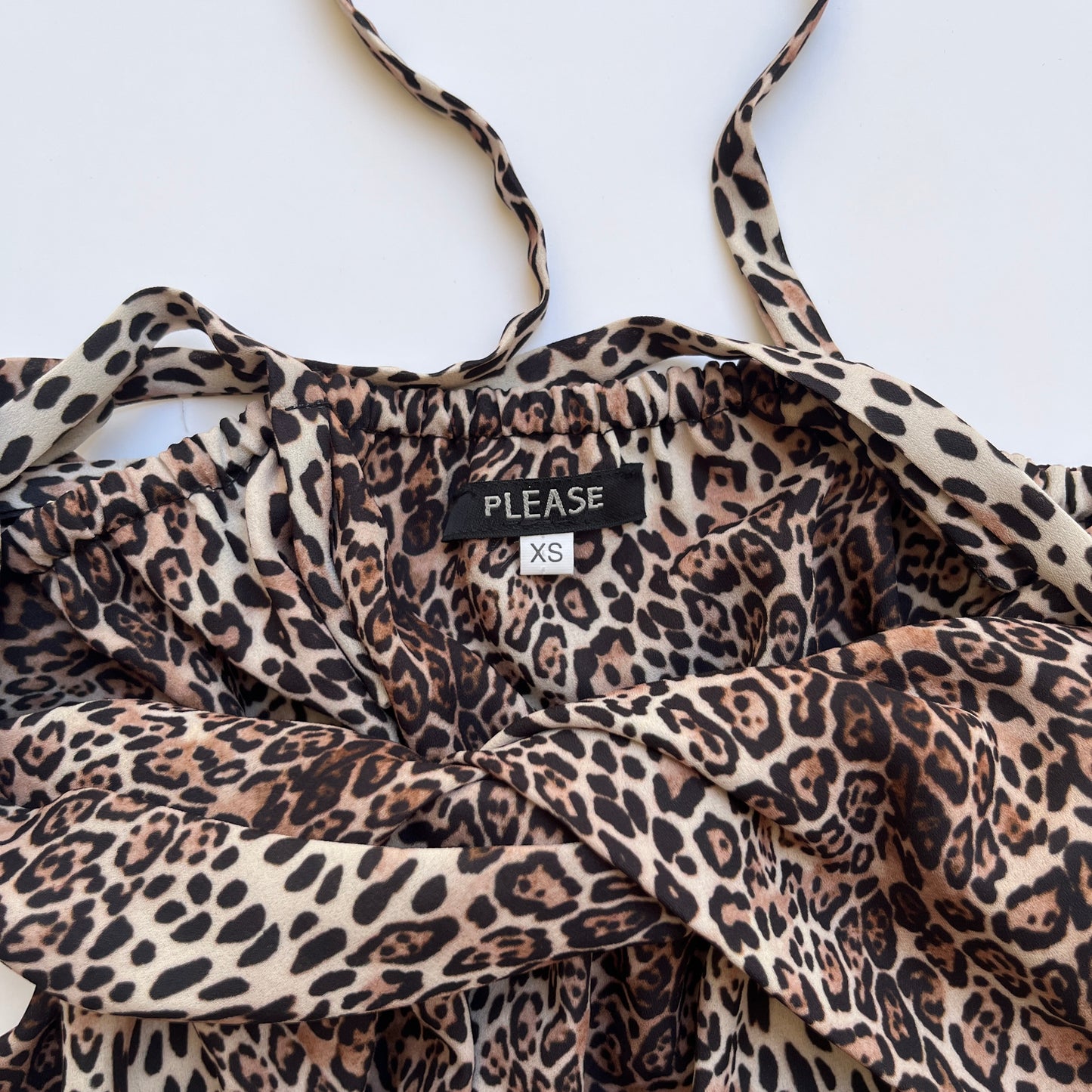 Vintage 00s Biker Leopard Print Cami (XS)