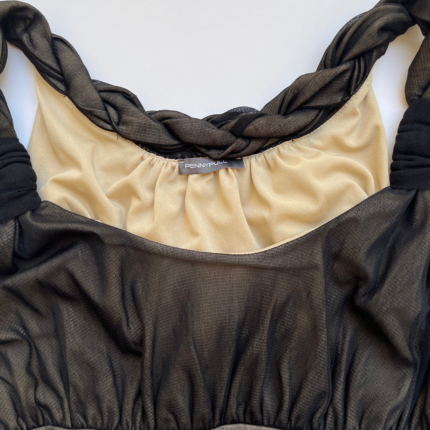 Vintage 00s Clubwear Nude Rushed Cami (S)