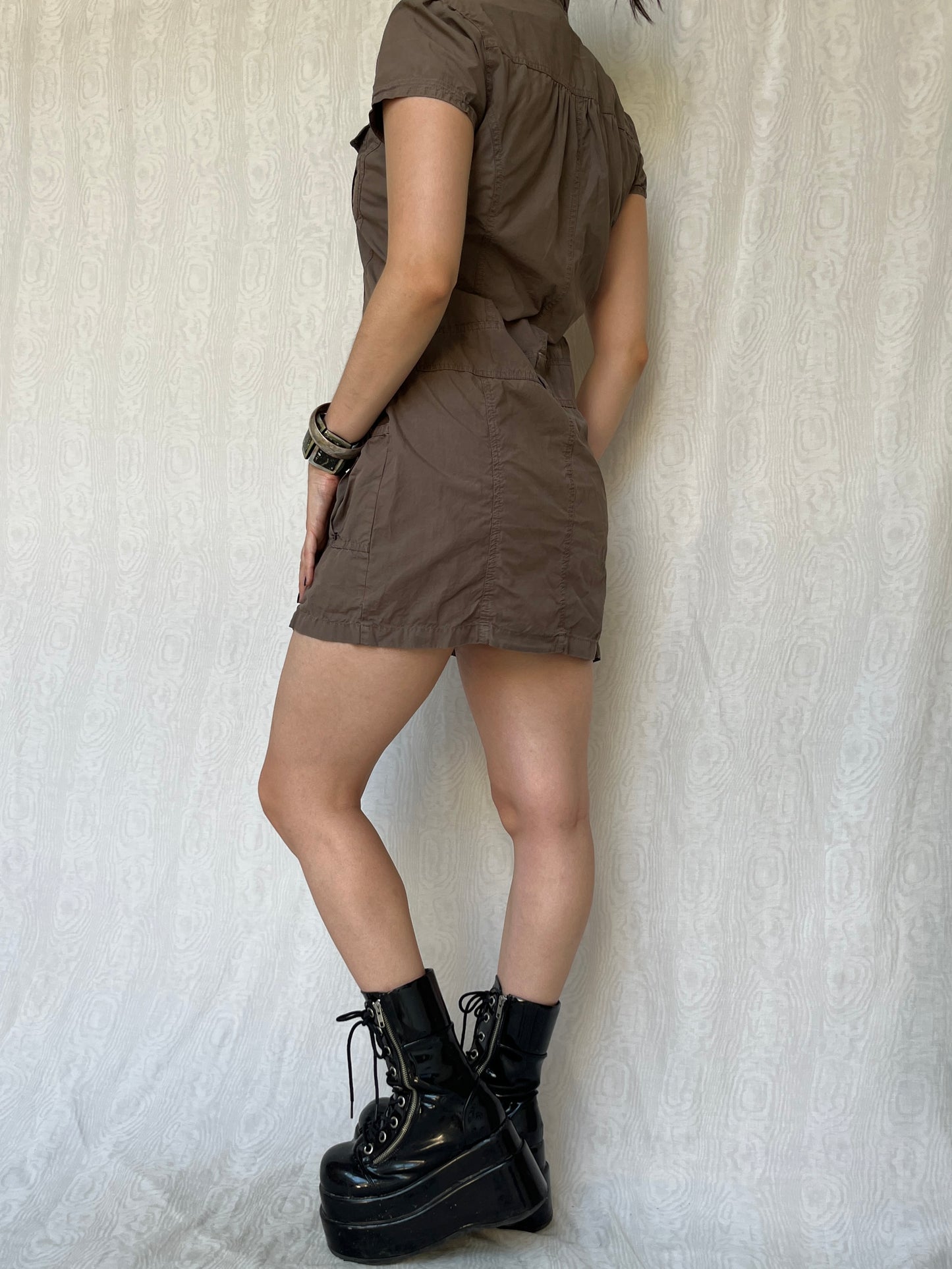 Vintage 00s Downtown Cargo Mini Dress (M)