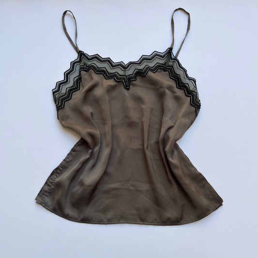Vintage 00s Eclectic Brown Cami (S)