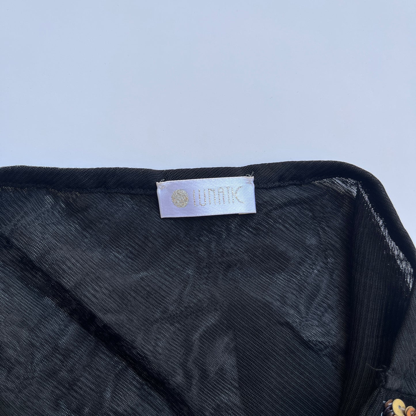 Vintage 00s Clubwear Black Halter Top (S)
