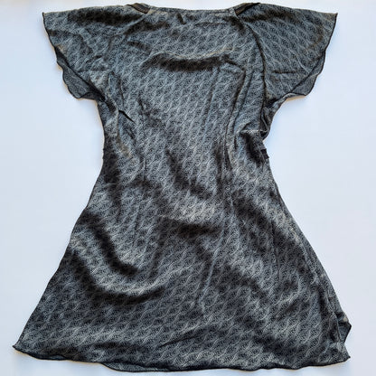 Vintage 00s Dark Coquette Gray Babydoll Top (XS)