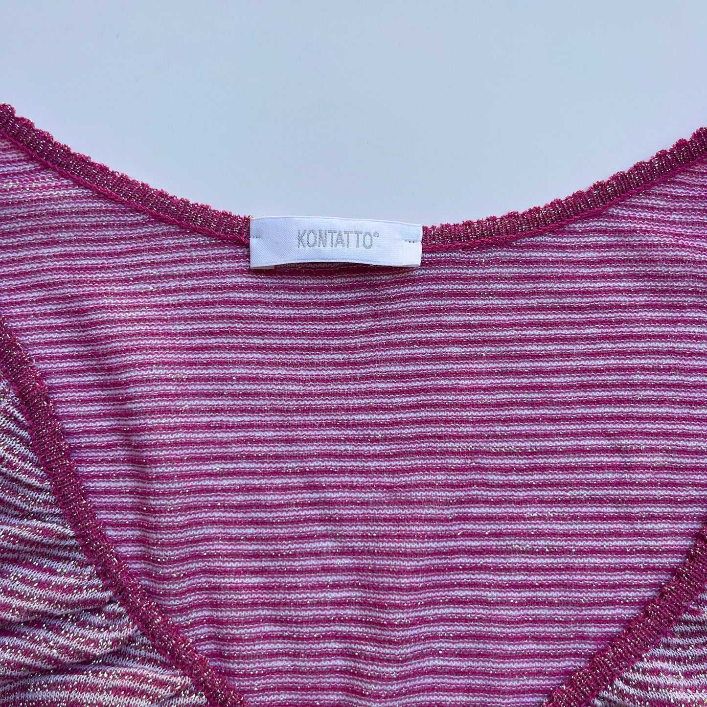 Vintage 00s Eclectic Pink Blouson Top (M)