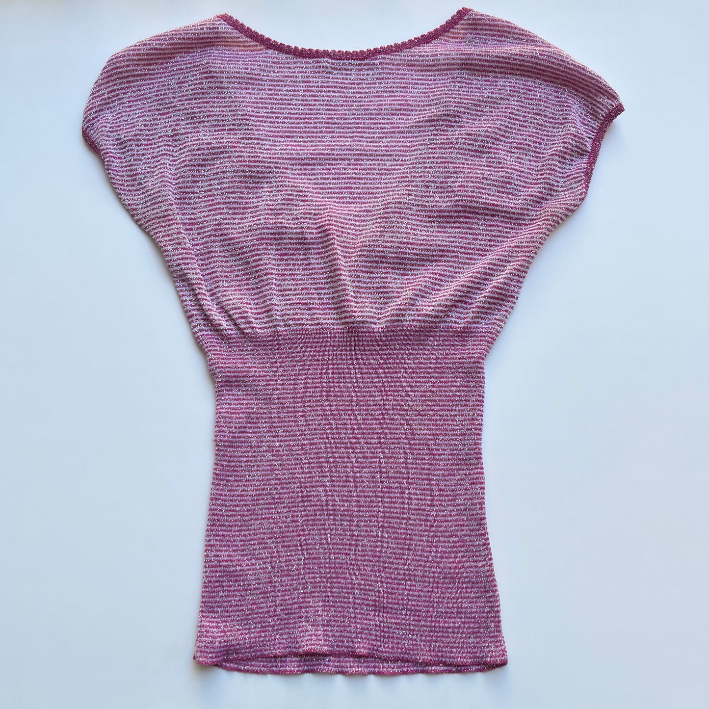 Vintage 00s Eclectic Pink Blouson Top (M)