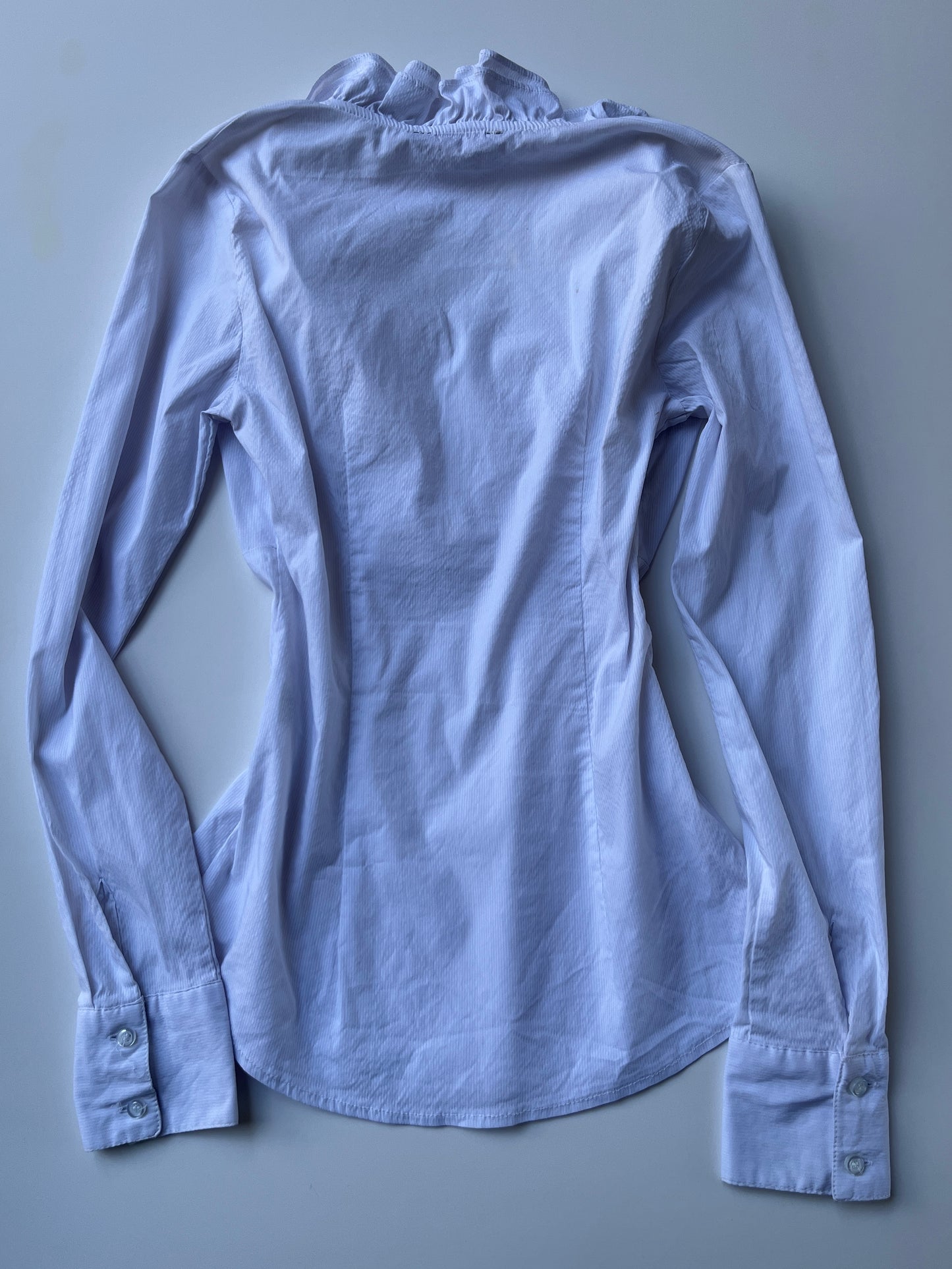 Vintage 00s Elena Gilbert Office Fitted White Top (S)