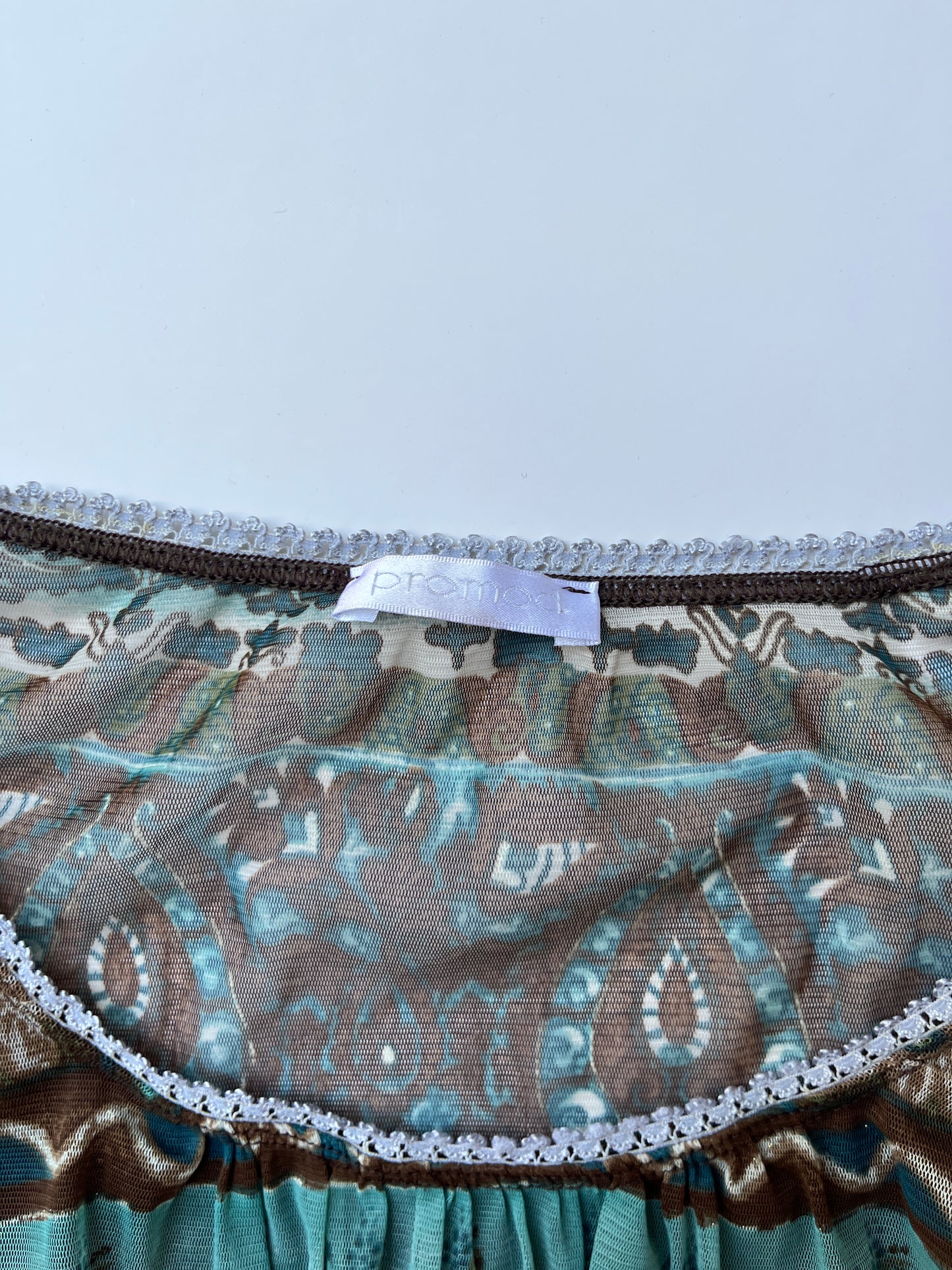 Vintage 00s Boho Fairy Graphic Long Sleeve Top (L)