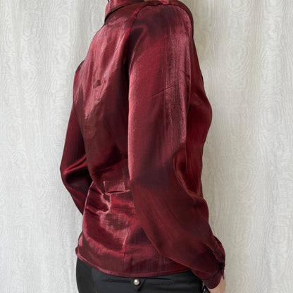 Vintage 00s Vampy Iridescent Blouse (M)