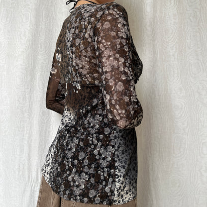 Vintage 00s Grunge Fairy Graphic Long Sleeve Top (S)