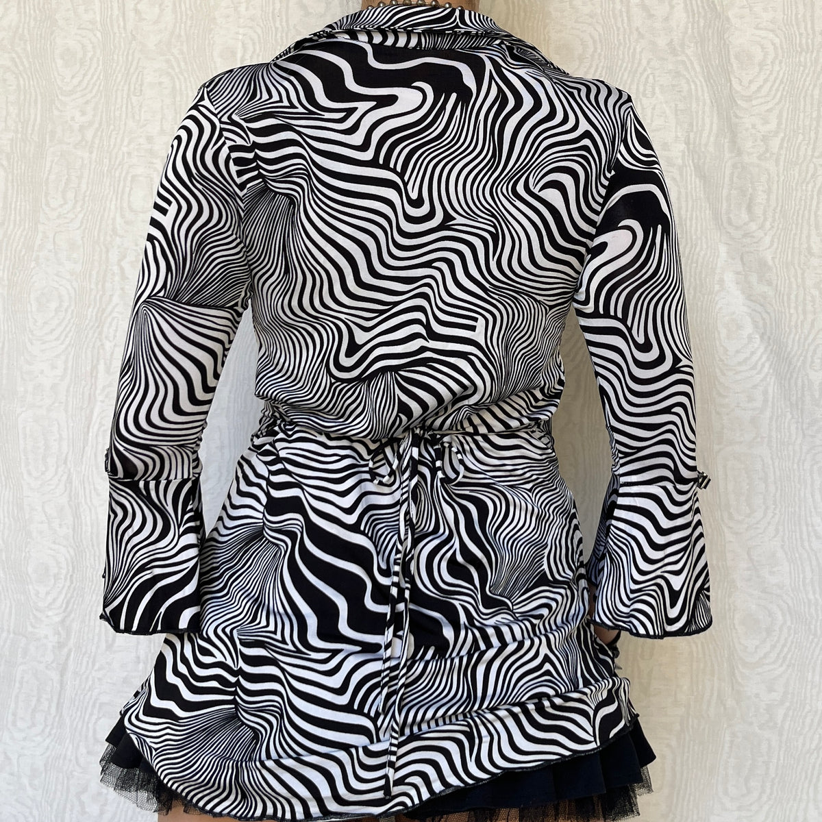 Vintage 00s Eclectic Zebra Print Top (S/M)