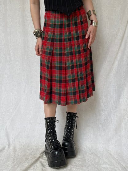 Vintage 00s Punk Tartan Midi Skirt (S)