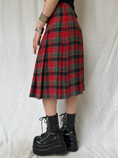Vintage 00s Punk Tartan Midi Skirt (S)